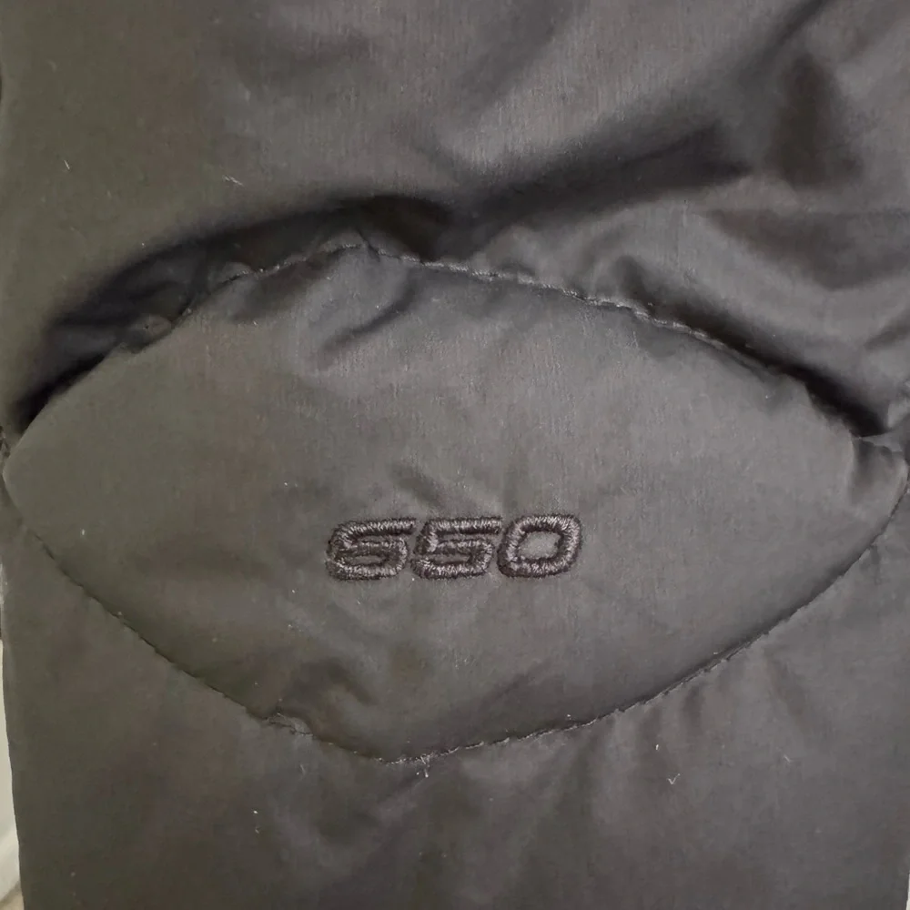 North Face 550 Long Black Puffer Coat - Picture 7 of 14